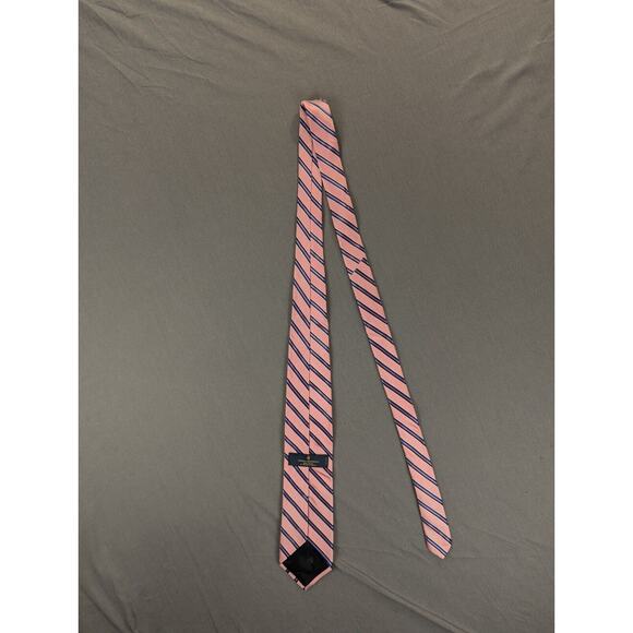 Brooks Brothers Necktie 100% Silk pink Diagonal Stripes 58" Long - Picture 4 of 6